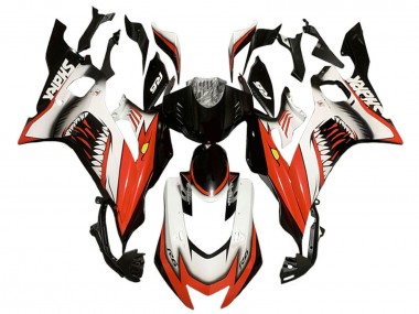 Cheap 2017-2023 Yamaha YZF 600 R6 Motorcycle Fairings - White Red Black Shark