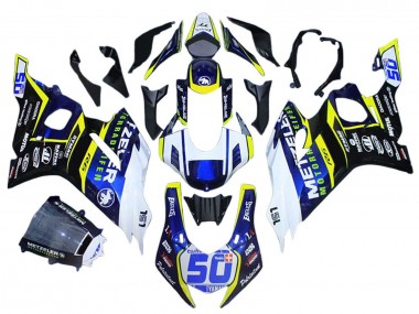 Cheap 2017-2023 Yamaha YZF 600 R6 Motorcycle Fairings - White Yellow Blue