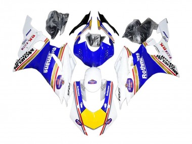 Cheap 2017-2023 Yamaha YZF 600 R6 Motorcycle Fairings - White Blue Yellow Rothmans