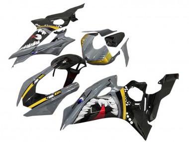 Cheap 2017-2023 Yamaha YZF 600 R6 Motorcycle Fairings - Grey Yellow Glossy Black Shark