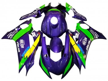 Cheap 2017-2023 Yamaha YZF 600 R6 Motorcycle Fairings - Green Purple Yellow Black Trick Star