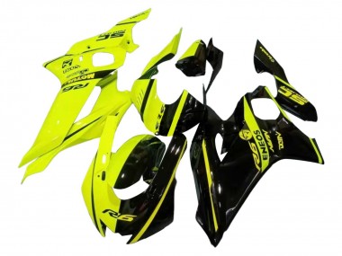 Cheap 2017-2023 Yamaha YZF 600 R6 Motorcycle Fairings - Neon Yellow Glossy Black Split