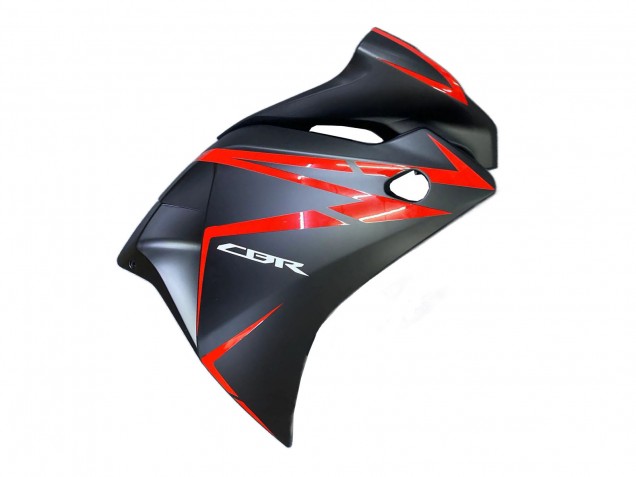 2011-2015 Honda CBR250RR Motorcycle Fairings - Matte Black Red Stripe