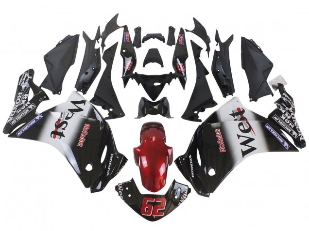 2011-2015 Honda CBR250RR Motorcycle Fairings - Glossy Black White West Red HRC 62