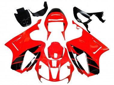 Cheap 2000-2006 Honda VTR1000 Motorcycle Fairings - Red Glossy Black Stripe