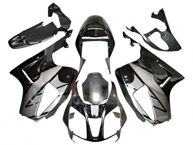 2000-2006 Honda VTR1000 Motorcycle Fairings - Silver Glossy Black