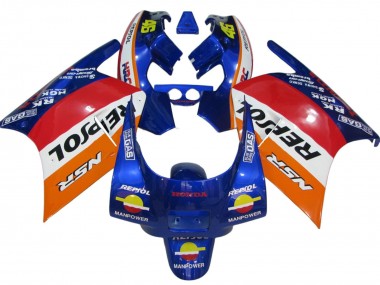Cheap 1988-1989 Honda NSR250R Motorcycle Fairings - Orange White Red Blue Repsol