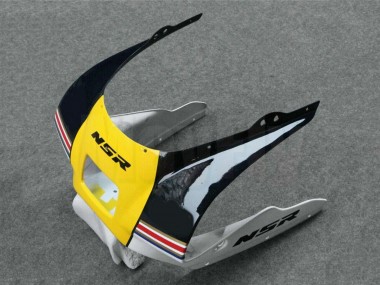 Cheap 1988-1989 Honda NSR250R Motorcycle Fairings - White Yellow Gold Glossy Black