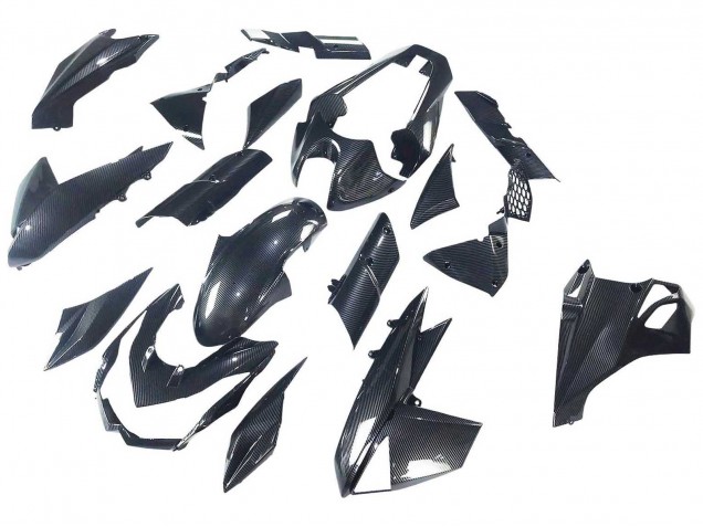 2010-2013 Kawasaki Z1000 Motorcycle Fairings - Black Carbon Fiber