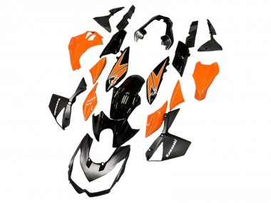 Cheap 2010-2013 Kawasaki Z1000 Motorcycle Fairings - Orange Glossy Black