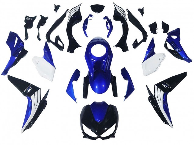 2014-2019 Kawasaki Z1000 Motorcycle Fairings - White Blue Black