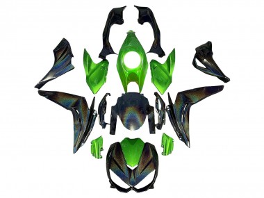 Cheap 2014-2019 Kawasaki Z1000 Motorcycle Fairings - Green Rainbow