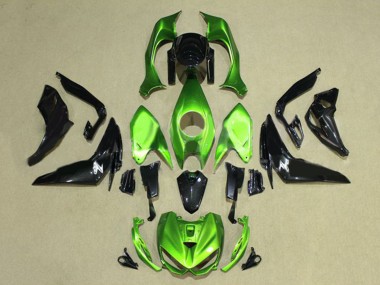 Cheap 2014-2019 Kawasaki Z1000 Motorcycle Fairings - Green Glossy Black