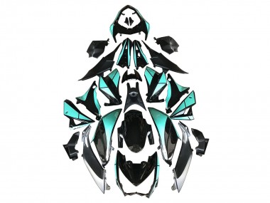 Cheap 2014-2019 Kawasaki Z1000 Motorcycle Fairings - Light Blue Glossy Black Silver