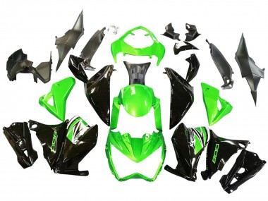 Cheap 2013-2018 Kawasaki Z800 Motorcycle Fairings - Green Glossy Black