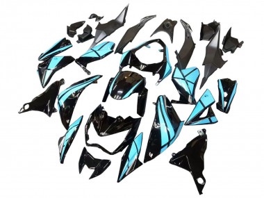 Cheap 2013-2018 Kawasaki Z800 Motorcycle Fairings - Light Blue Glossy Black