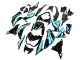 2013-2018 Kawasaki Z800 Motorcycle Fairings - Light Blue Glossy Black