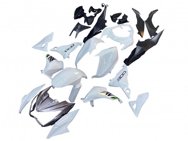 2013-2018 Kawasaki Z800 Motorcycle Fairings - White Green Silver Black