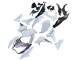 2013-2018 Kawasaki Z800 Motorcycle Fairings - White Green Silver Black