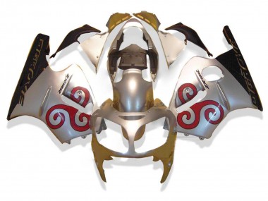 Cheap 2000-2001 Kawasaki ZX12R Motorcycle Fairings - Silver Red Black