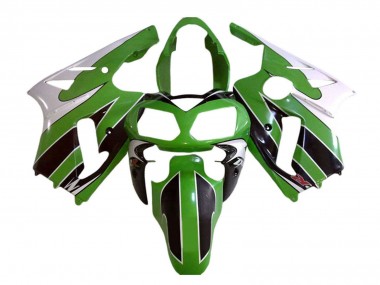 Cheap 2002-2006 Kawasaki ZX12R Motorcycle Fairings - White Green Black