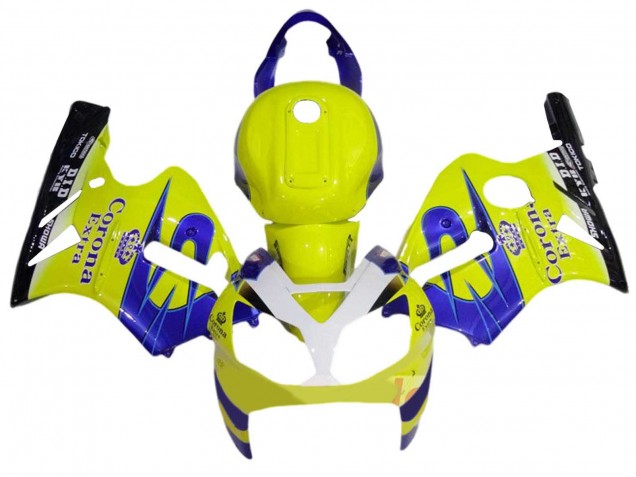2002-2006 Kawasaki ZX12R Motorcycle Fairings - Yellow White Blue Corona Extra
