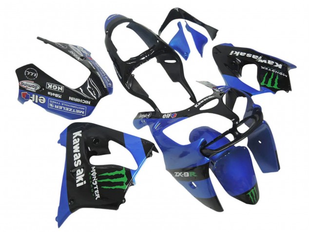 2002-2006 Kawasaki ZX12R Motorcycle Fairings - Blue Black Green White Elf Monster