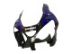 2000-2001 Kawasaki ZX9R Motorcycle Fairings - Glossy Black Blue Flame White