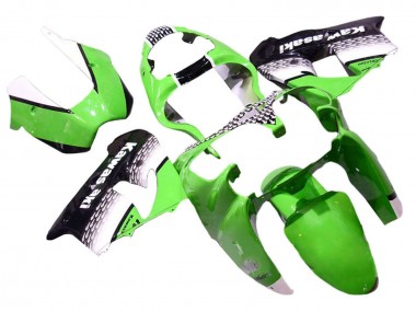 Cheap 2000-2001 Kawasaki ZX9R Motorcycle Fairings - Green White Black