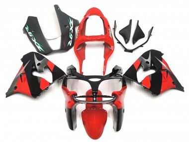 Cheap 2000-2001 Kawasaki ZX9R Motorcycle Fairings - Red Black