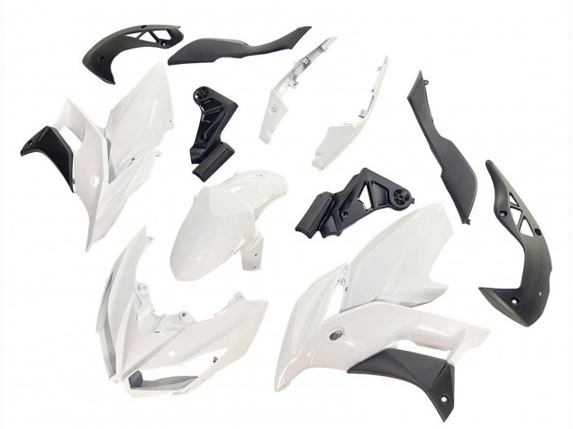 2015-2021 Kawasaki Versys 650 Motorcycle Fairings - White Matte Black