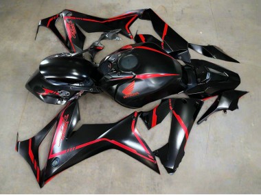 Cheap 2019-2020 Honda CBR650R Motorcycle Fairings - Glossy Black Red Stripe