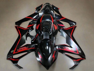 Cheap 2019-2020 Honda CBR650R Motorcycle Fairings - Glossy Black Red Stripe