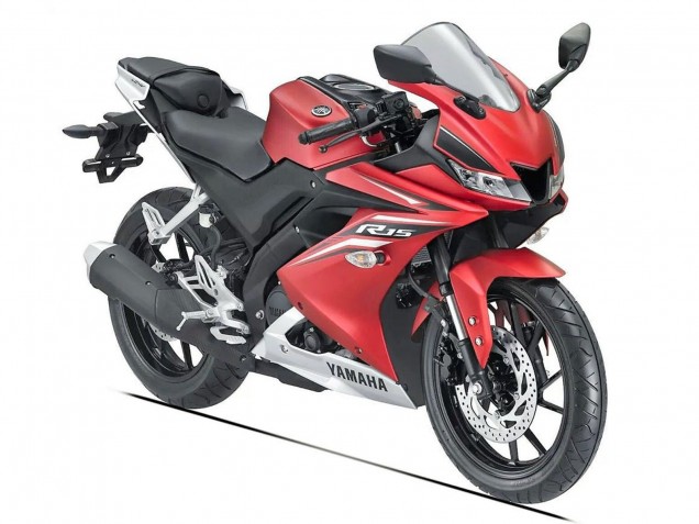 2018-2024 Yamaha YZF R15 Motorcycle Fairings - Matte Red Black