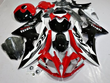 Cheap 2008-2016 Yamaha YZF 600 R6 Motorcycle Fairings - White Red Glossy Black Motul Michelin