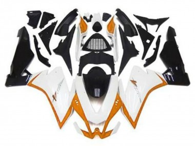 Cheap 2009-2015 Aprilia RSV4 1000 Motorcycle Fairings - White Orange Black