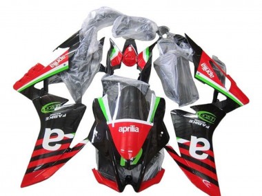 Cheap 2009-2015 Aprilia RSV4 1000 Motorcycle Fairings - Red Green Black Stripe