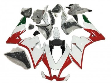Cheap 2009-2015 Aprilia RSV4 1000 Motorcycle Fairings - Red White Green