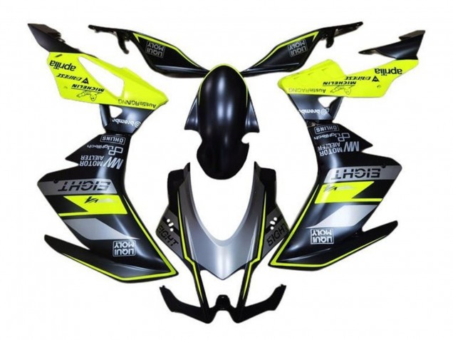 2016-2020 Aprilia RSV4 1000 Motorcycle Fairings - Matte Black Grey Yellow