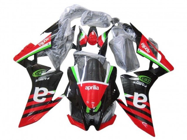 2016-2020 Aprilia RSV4 1000 Motorcycle Fairings - Red Black Green Stripe