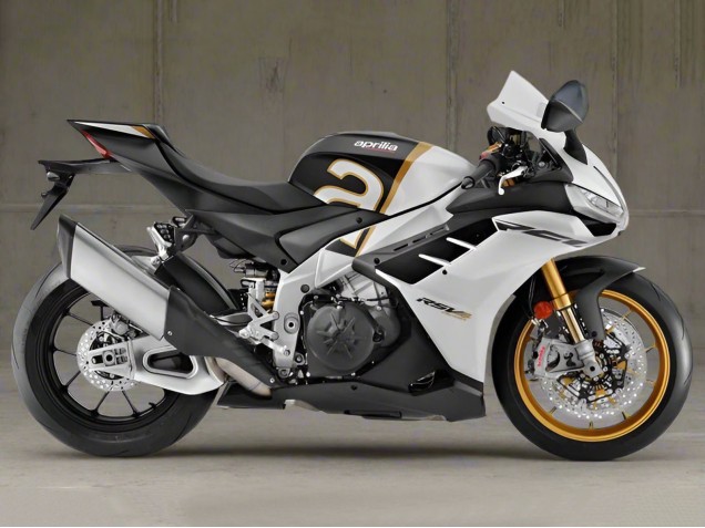 2021-2024 Aprilia RSV4 1100 Motorcycle Fairings - White Black Gold