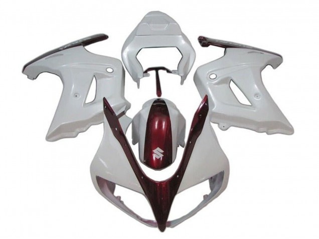 2003-2013 Suzuki SV650 Motorcycle Fairings - White Candy Red