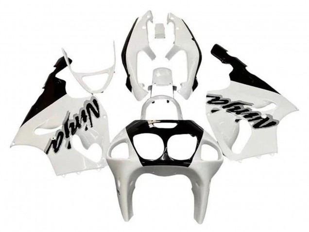 1996-2003 Kawasaki ZX7R Motorcycle Fairings - White Black