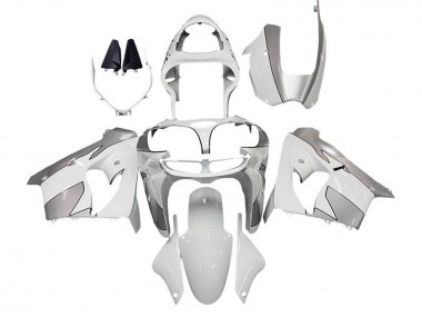 Cheap 2000-2001 Kawasaki ZX9R Motorcycle Fairings - White Silver