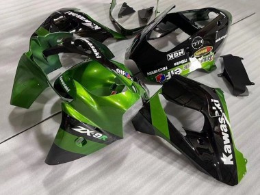 Cheap 2002-2003 Kawasaki ZX9R Motorcycle Fairings - Green Black Elf