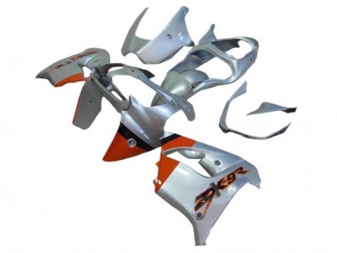 Cheap 2002-2003 Kawasaki ZX9R Motorcycle Fairings - Silver Orange Black