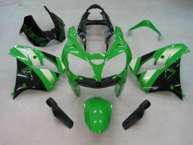 Cheap 2002-2003 Kawasaki ZX9R Motorcycle Fairing - Green White Black