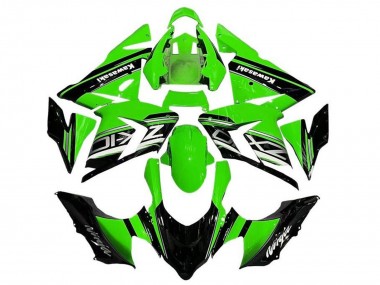 Cheap 2004-2005 Kawasaki ZX10R Motorcycle Fairings - Black Green Silver