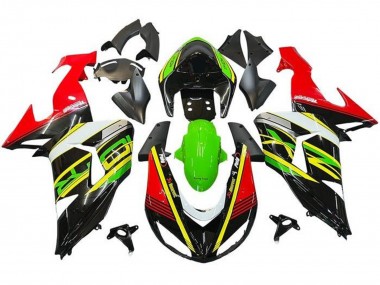 Cheap 2006-2007 Kawasaki ZX10R Motorcycle Fairings - Red Green Yellow Black