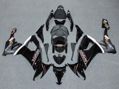 Cheap 2008-2010 Kawasaki ZX10R Motorcycle Fairings - Glossy Black Red White Hayate